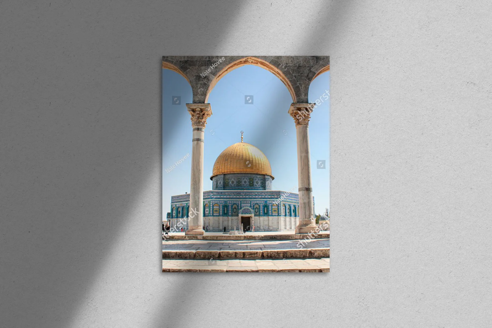 Starożytne arabskie łuki w błękitnej scenerii