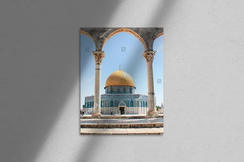 Starożytne arabskie łuki w błękitnej scenerii