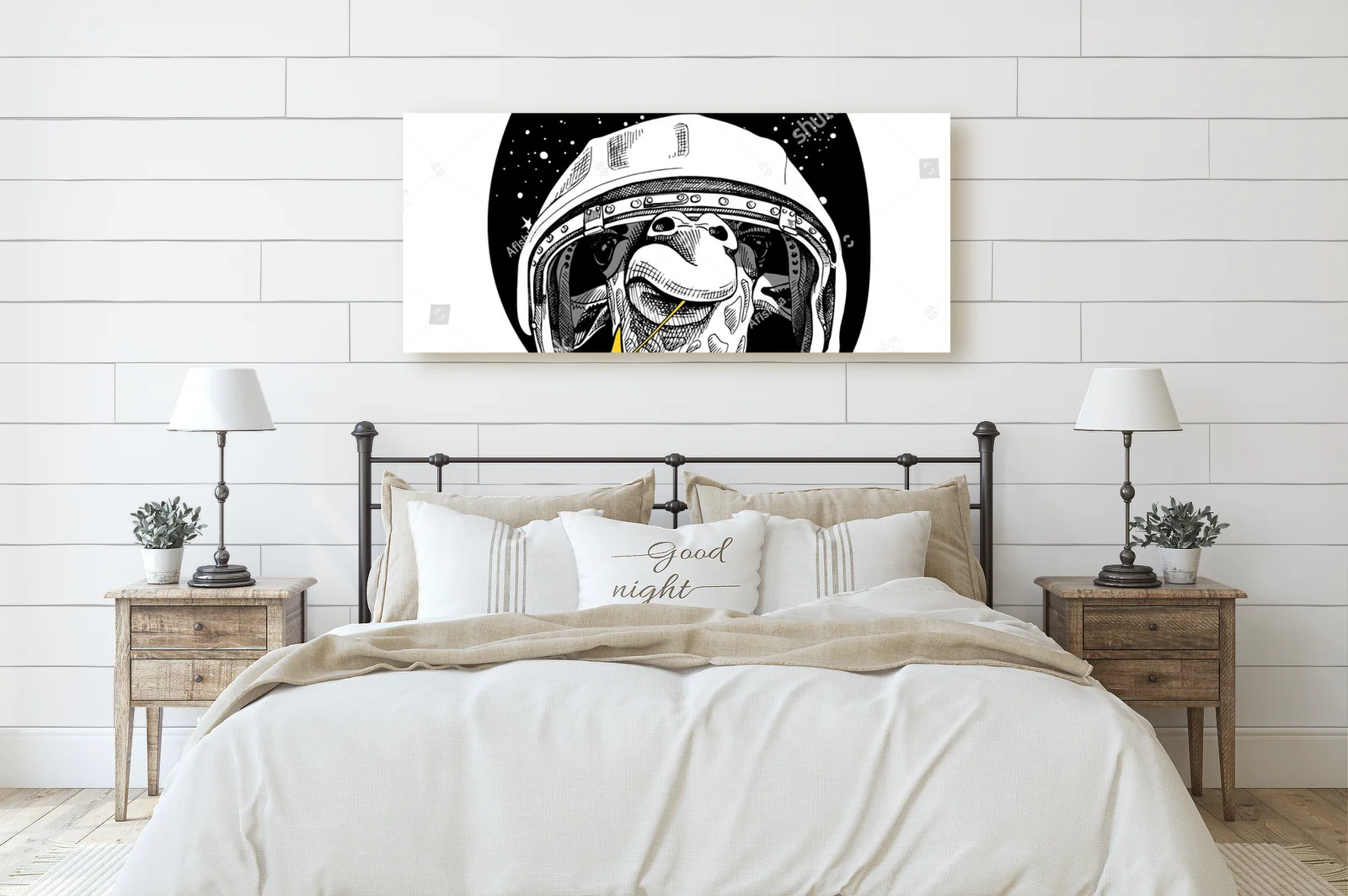 Giraffe in a Cosmic Dream: Retro Astronaut Adventure