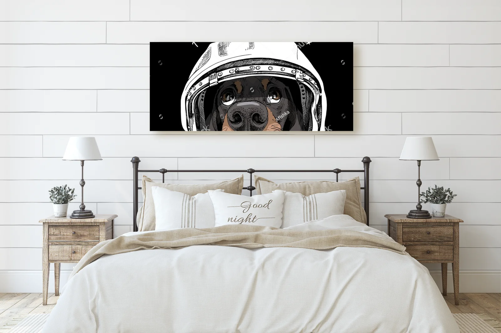 Zabawny jamnik w retro hełmie astronauty
