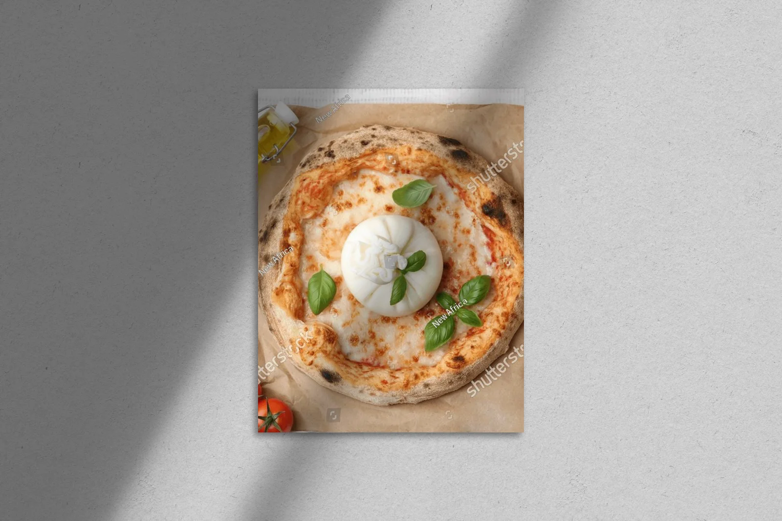 Zmysłowa pizza z burratą w eleganckiej scenerii