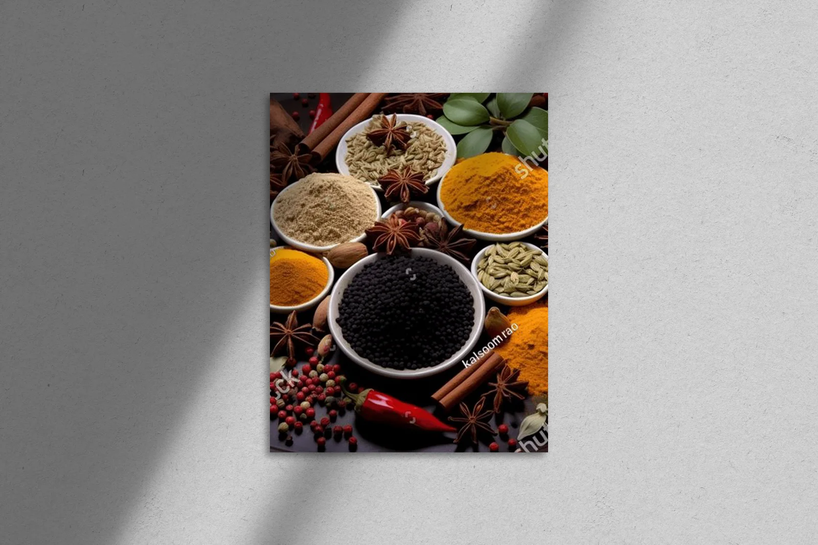 Kolorowe aromaty w kuchennej kompozycji
