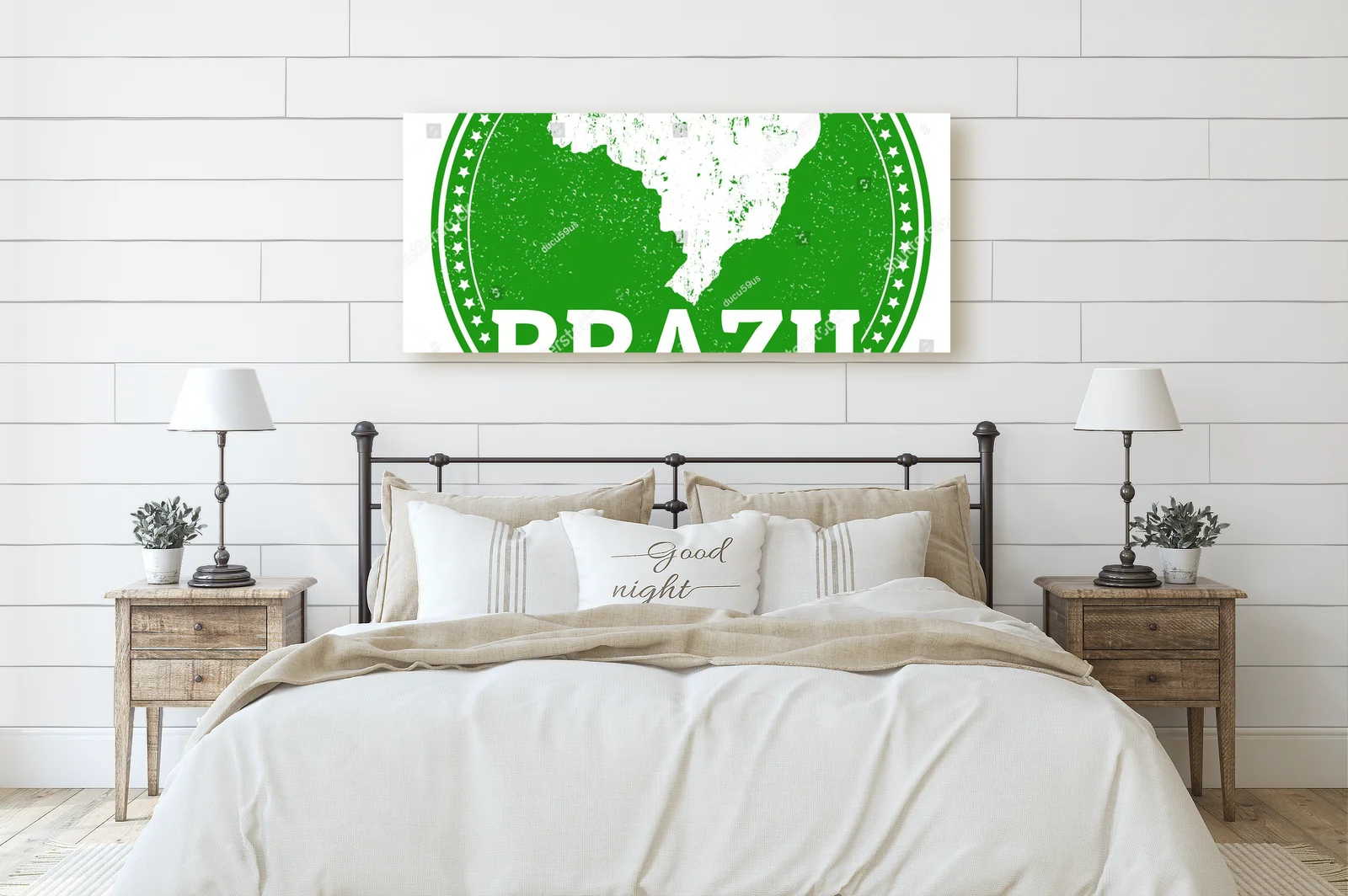 Patriotyczny motyw Brazylii w vintage stylistyce