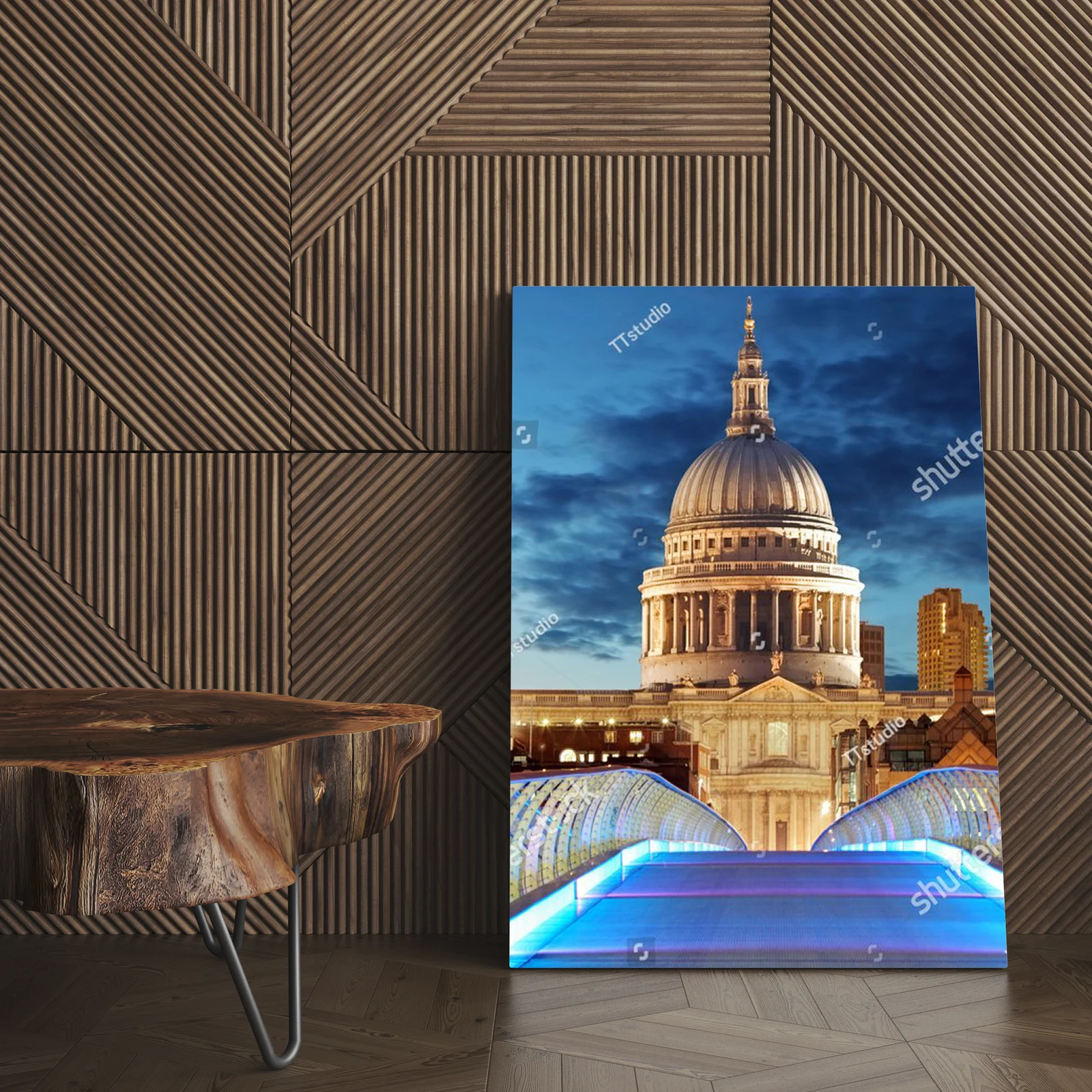 Nocny urok Londynu: Millennium Bridge i katedra