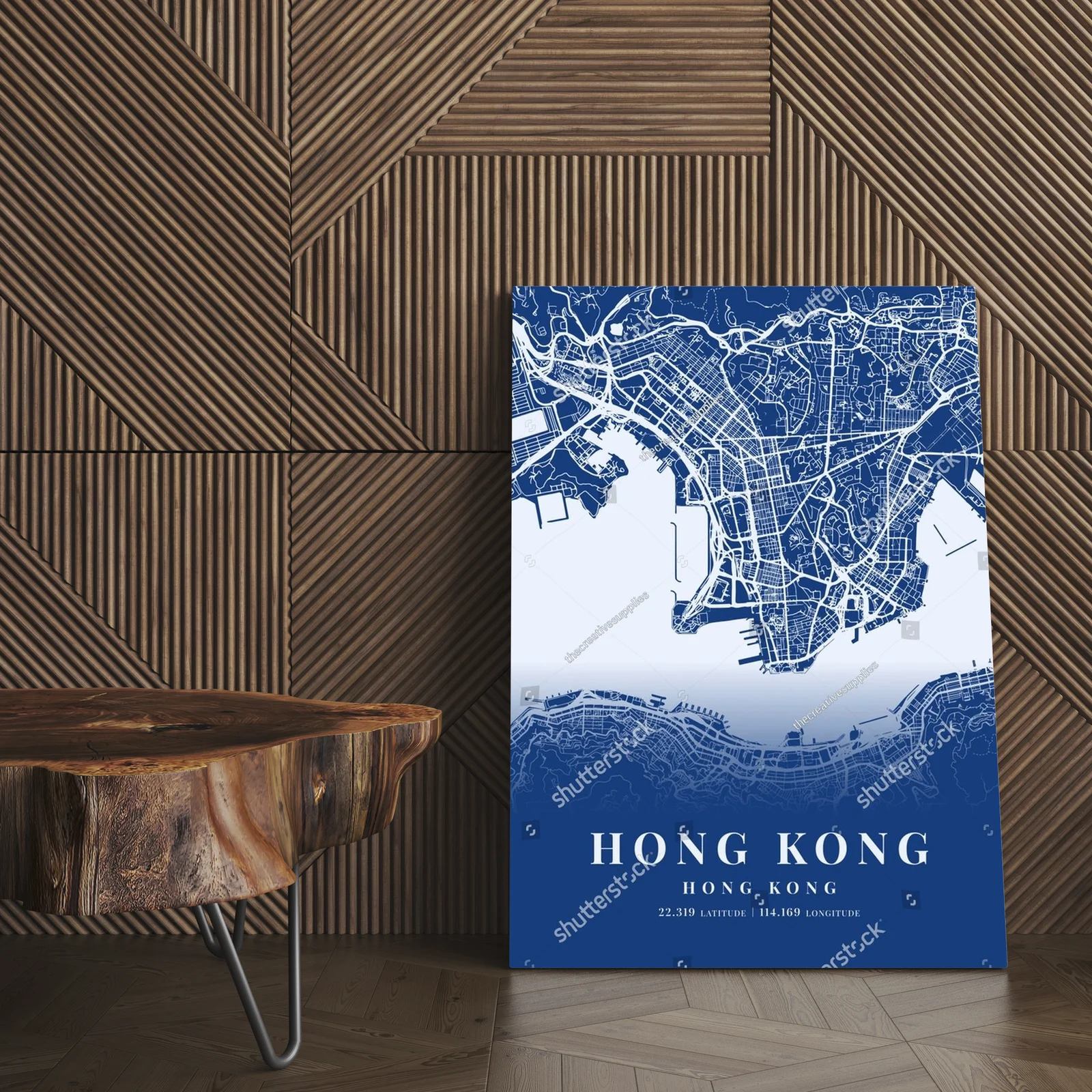 Niebieskie piękno Hongkongu w eleganckiej aranżacji