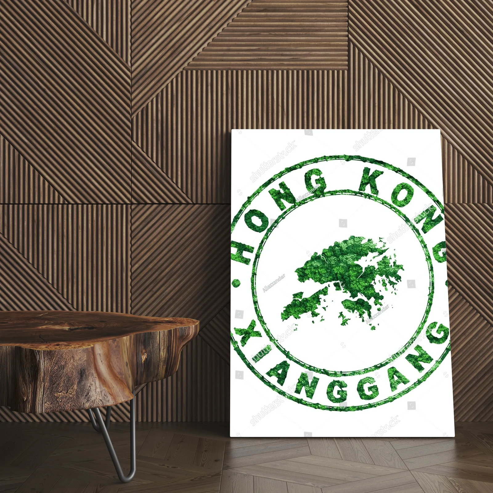 Nowoczesna kompozycja Hong Kongu w eterycznych odcieniach