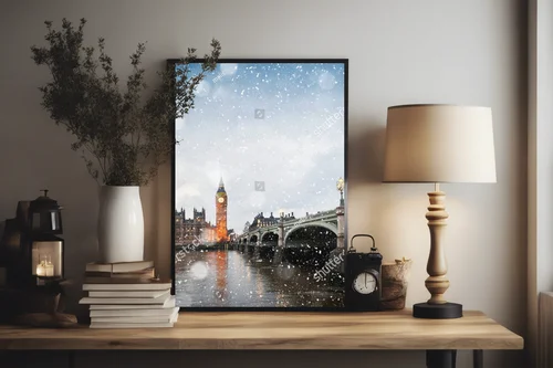 Zimowa magia Londynu - śnieżny pejzaż