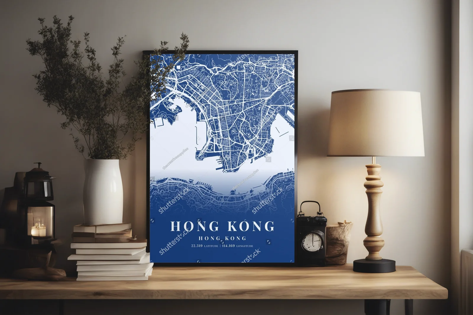 Niebieskie piękno Hongkongu w eleganckiej aranżacji