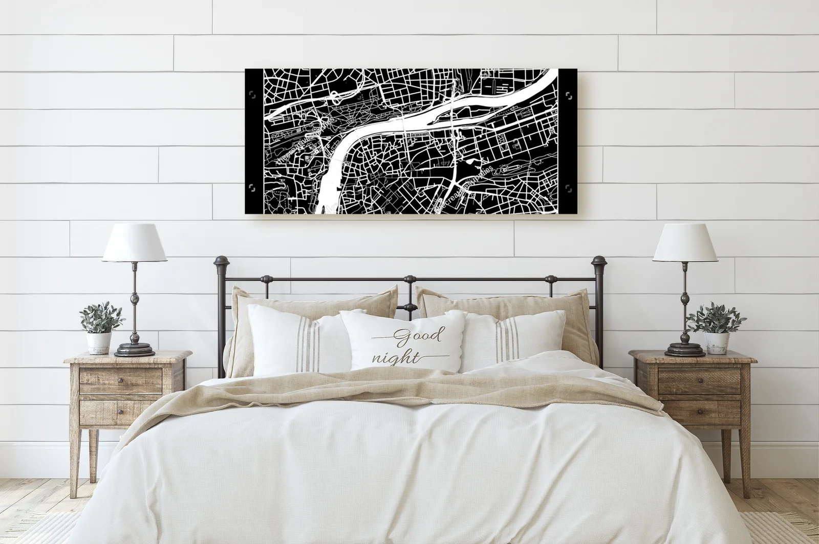 Monochromatyczna mapa Pragi w eleganckim wydaniu