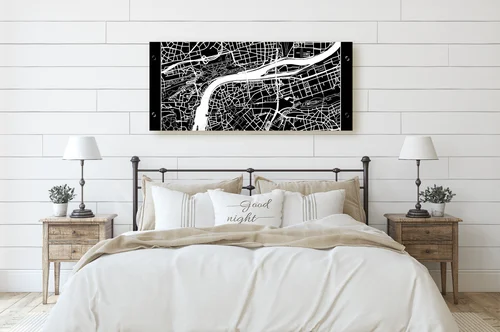 Monochromatyczna mapa Pragi w eleganckim wydaniu
