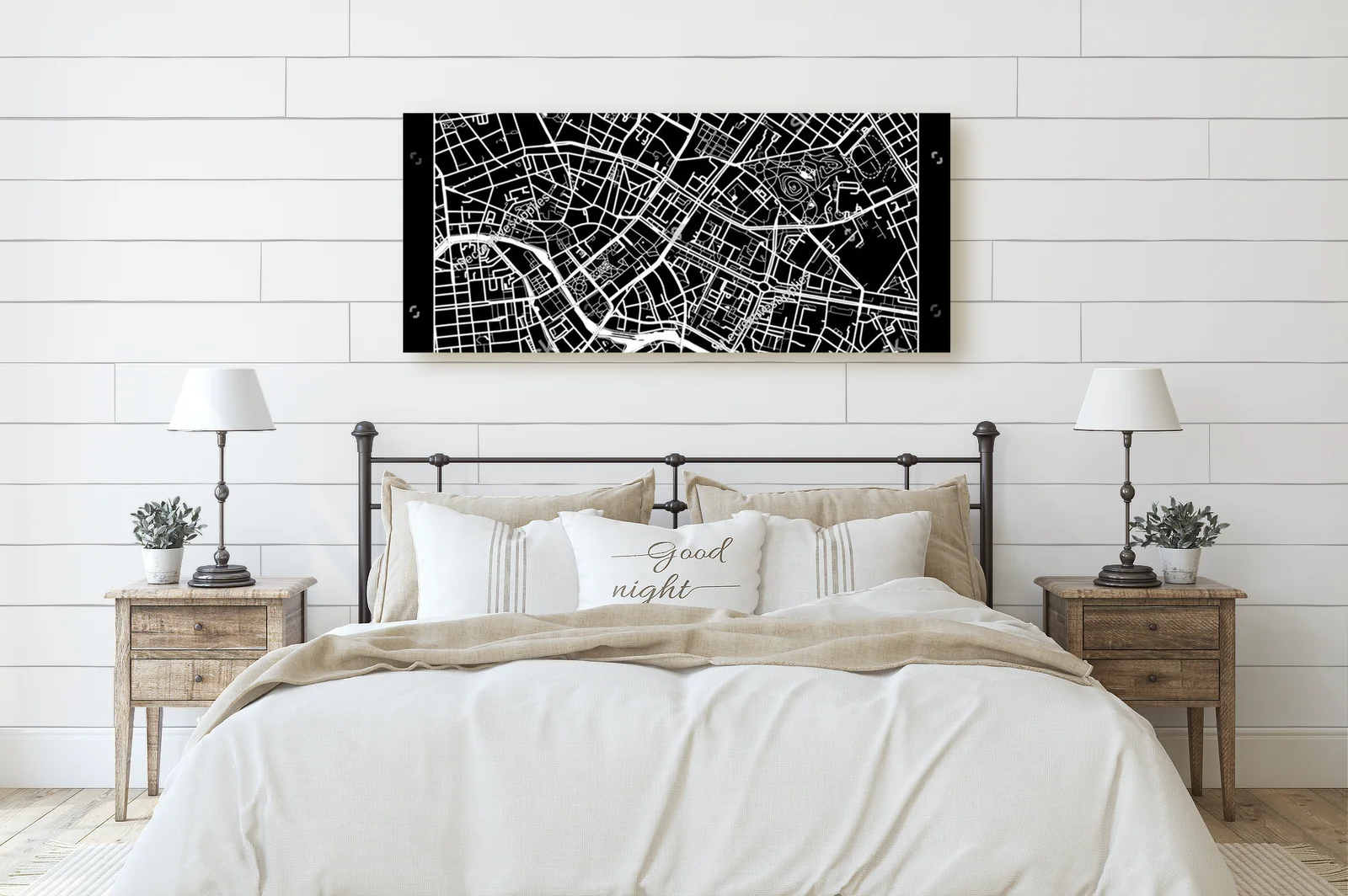 Monochromatyczna mapa Berlin w nowoczesnym stylu
