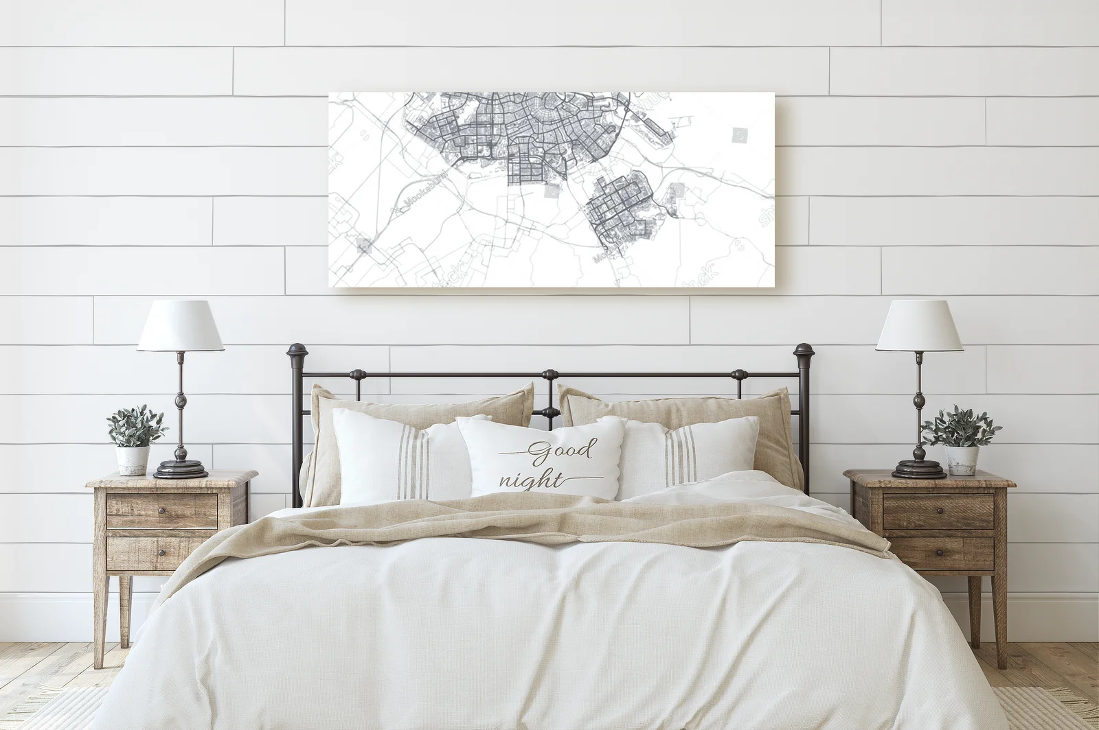 Klasyczna mapa Amsterdamu w minimalistycznym stylu