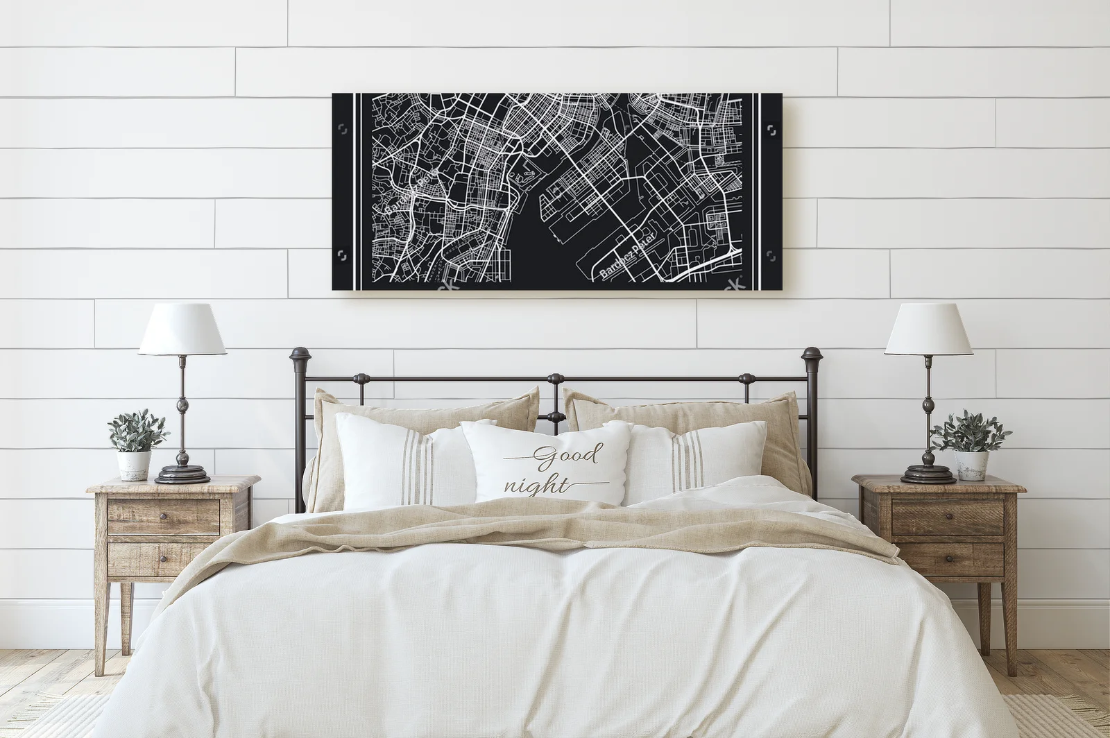 Stylowa mapa Tokyo w eleganckiej palecie barw
