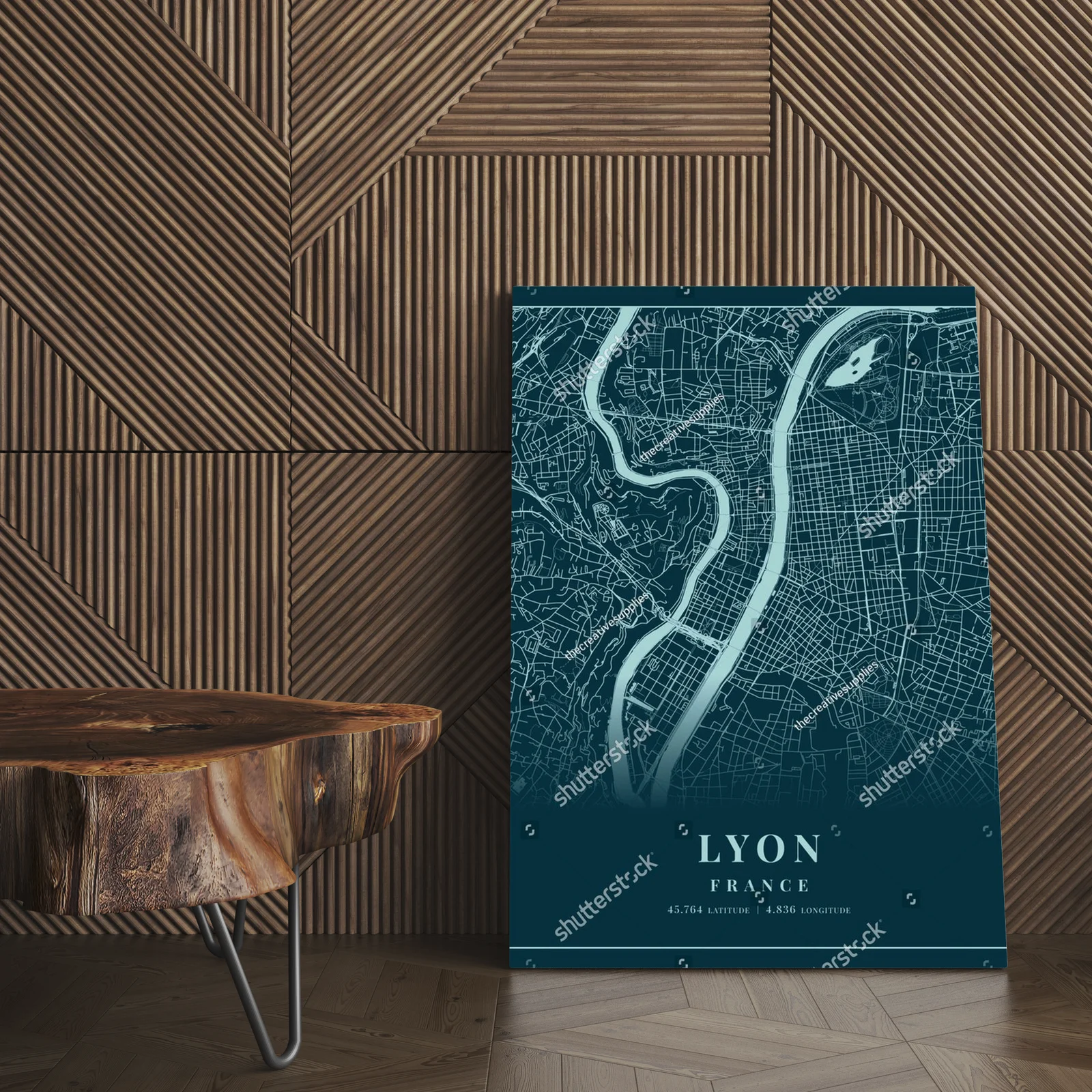 Lyon w odcieniach nasyconego cyjanu