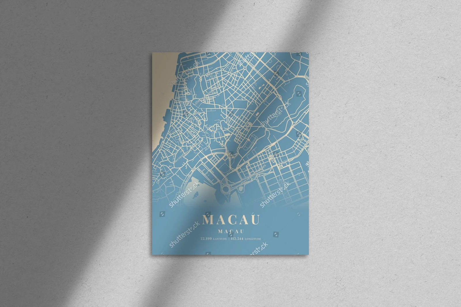 Zjawiskowa mapa makau w pastelowych odcieniach