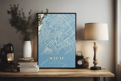 Zjawiskowa mapa makau w pastelowych odcieniach