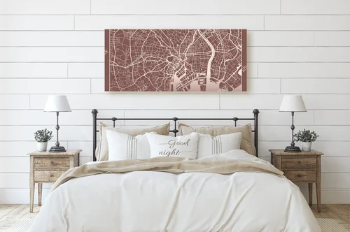 Nostalgiczna mapa Tokyo w eleganckiej brązowej tonacji