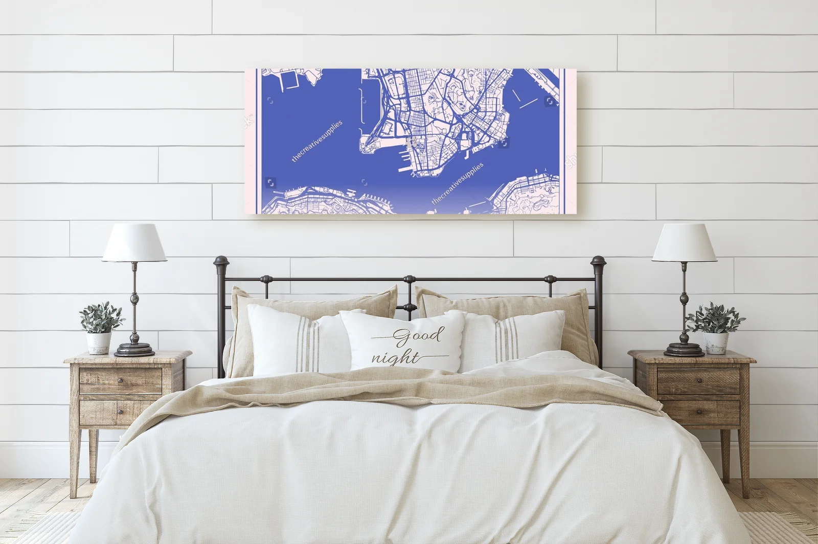 Nostalgiczna mapa Hongkongu w pastelowych odcieniach
