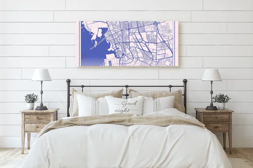 Urokliwa mapa miasta Jeddah w pastelowych odcieniach
