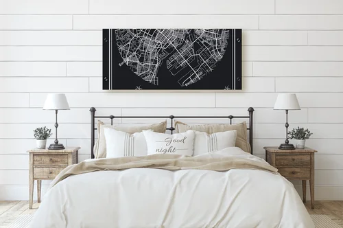 Artystyczna mapa Tokio w eleganckiej tonacji