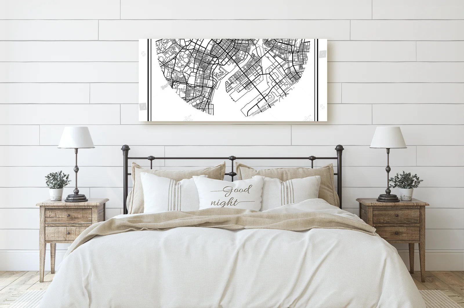 Kreatywna mapa Tokyo w eleganckiej monochromatyce