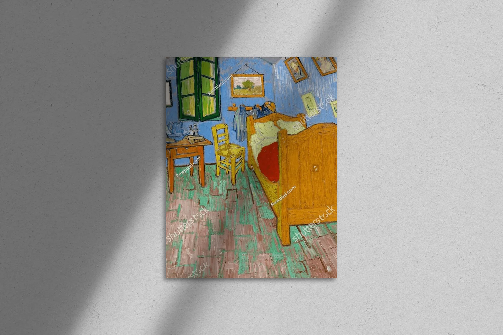Urok vintage w sypialni według Van Gogha