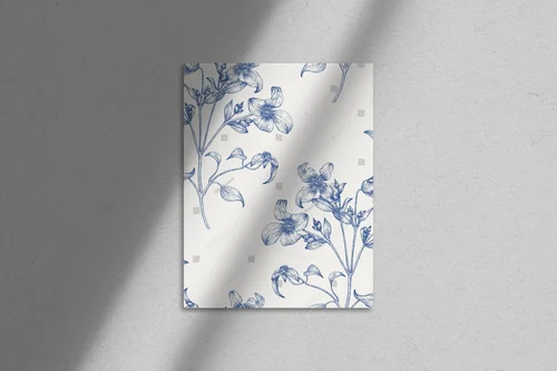 Elegancka kompozycja niebieskich kwiatów w stonowanej tonacji