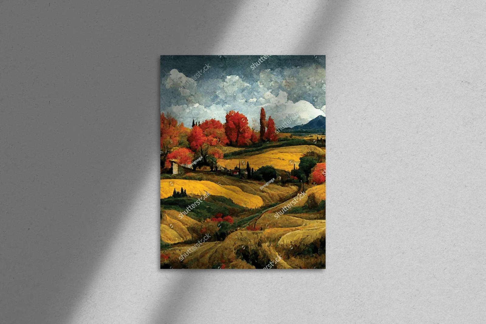Jesienne pejzaże Toskanii w stylu Van Gogha