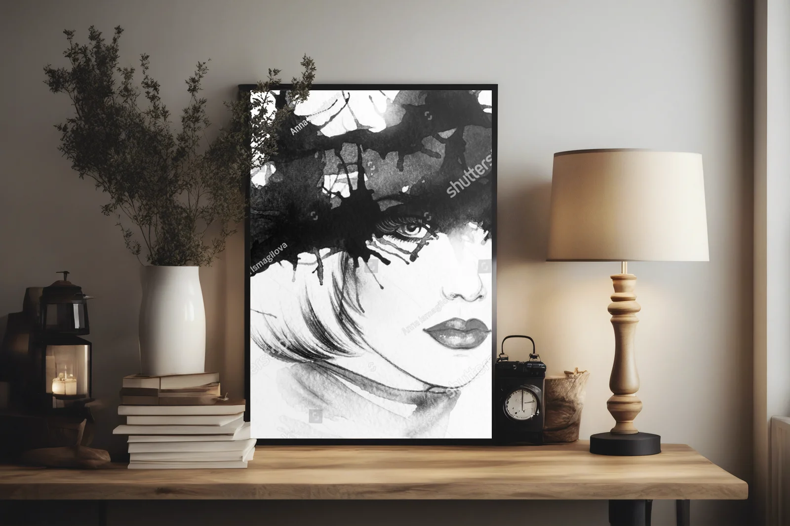 Elegancki portret kobiecy w pastelowych tonach