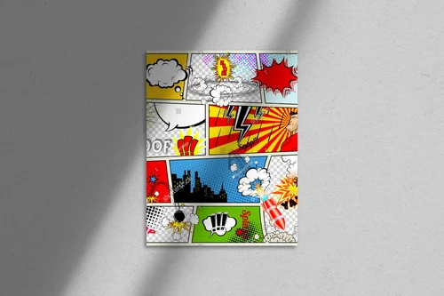 Nostalgiczne komiksowe motywy pełne kolorów