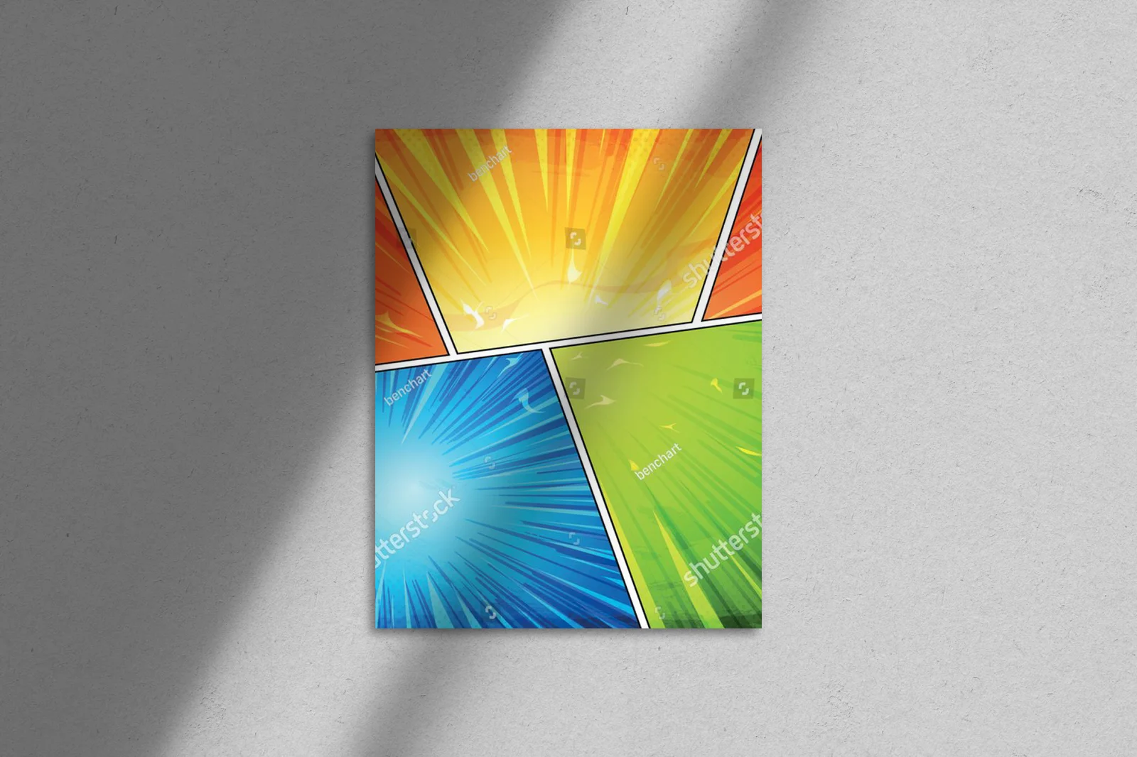 Dynamiczny background w stylu komiksu pełen energii