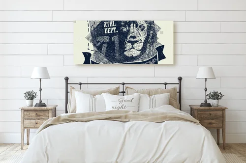 Vintage urban typografia z lwem w stylu ghetto