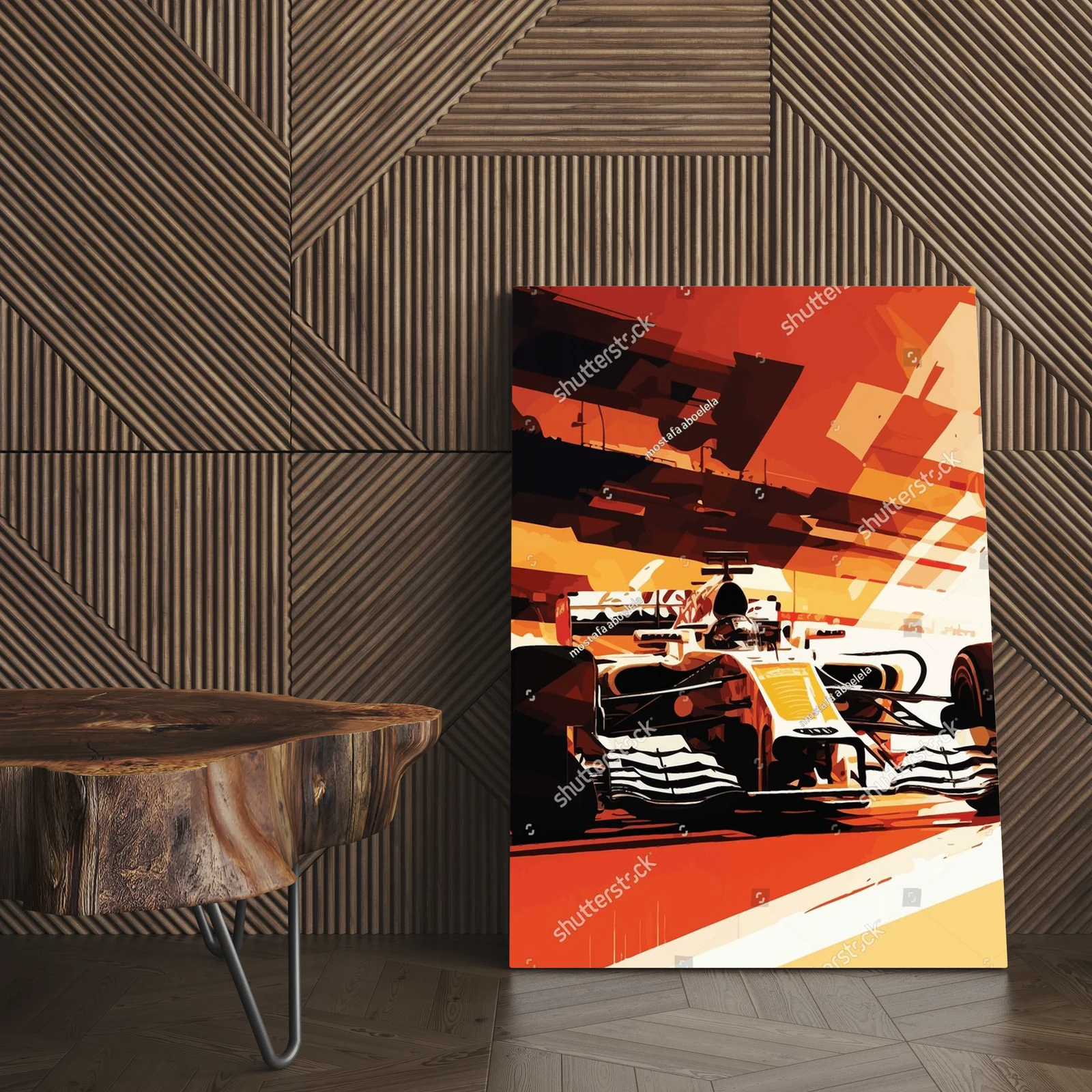 Racing Car w Ekspresyjnych Barwach Prędkości