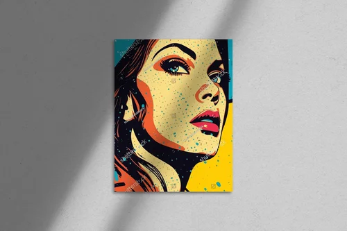 Zachwycająca dziewczyna w stylu pop art