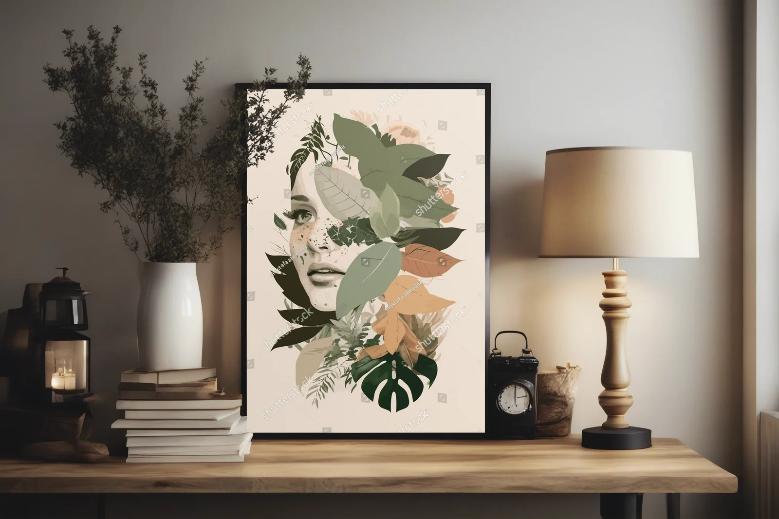 Botaniczna kompozycja w stylu boho