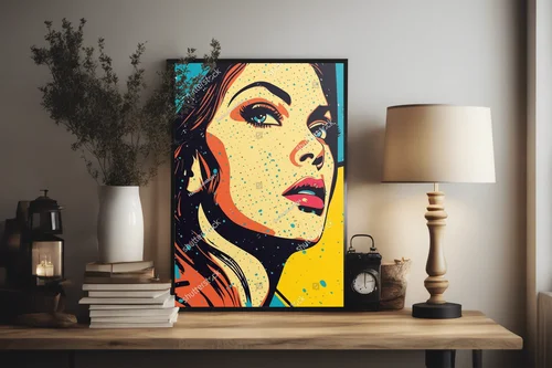 Zachwycająca dziewczyna w stylu pop art