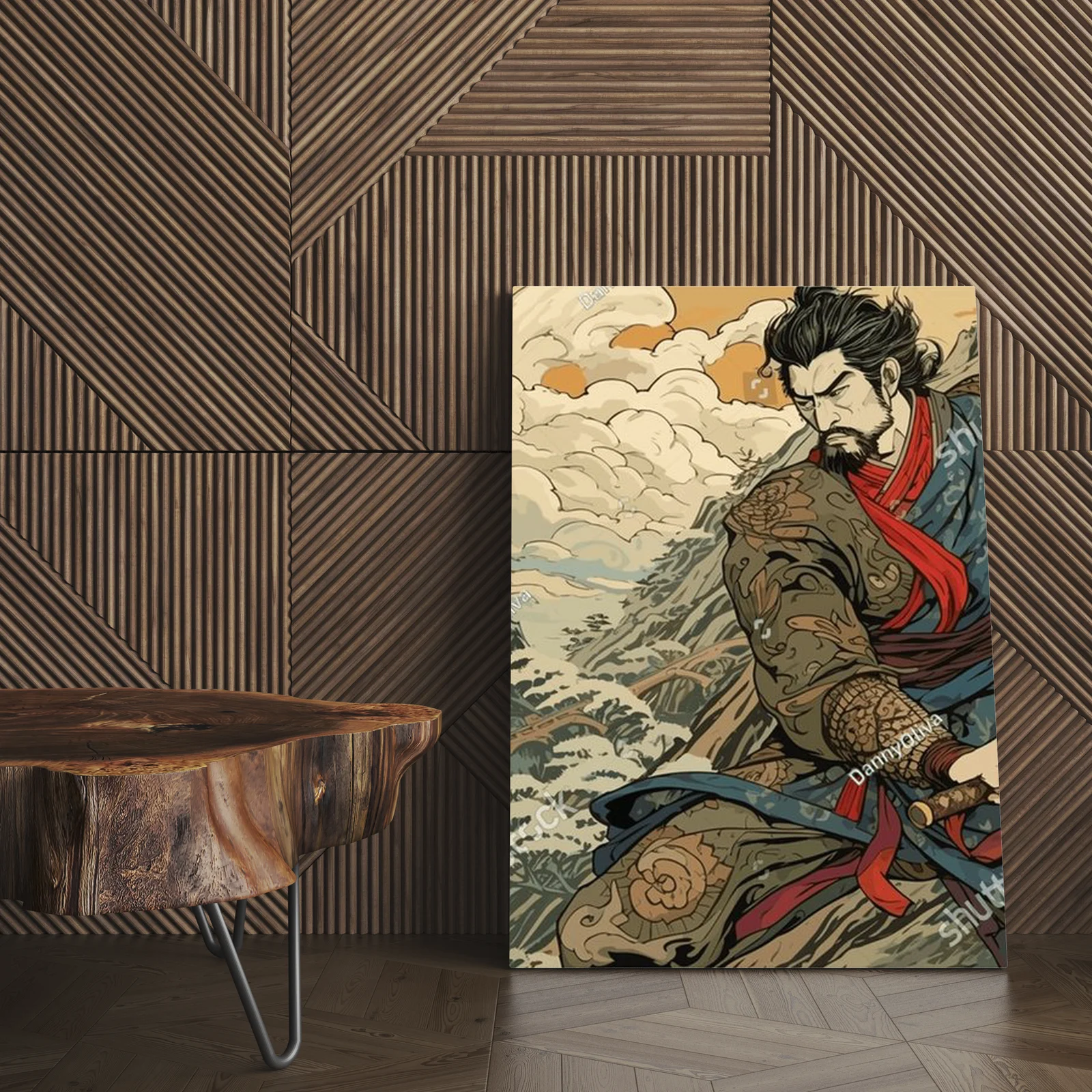 Mistrzowska katana w urokliwych odcieniach Ukiyo-e