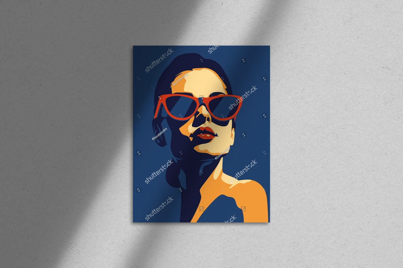 Stylowy portret nowoczesnej kobiety w abstrakcyjnych barwach