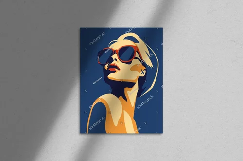 Stylowy portret modnej kobiety w jasnych barwach