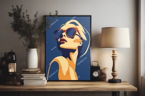 Stylowy portret modnej kobiety w jasnych barwach