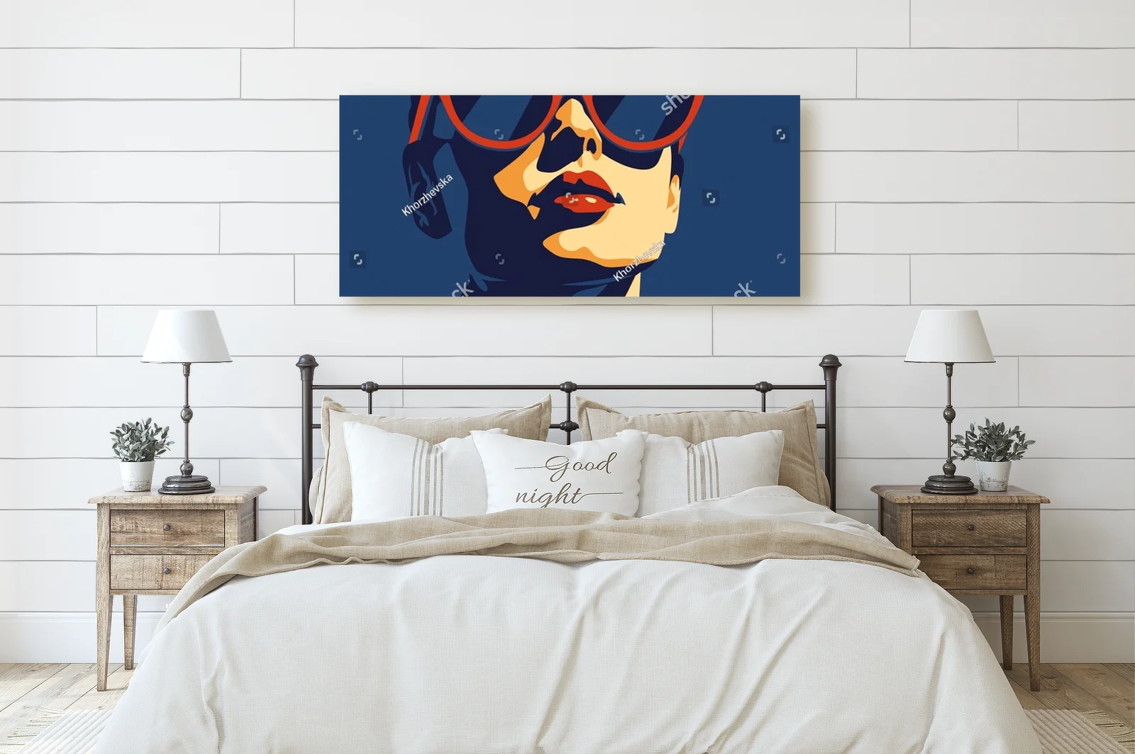 Stylowy portret nowoczesnej kobiety w abstrakcyjnych barwach