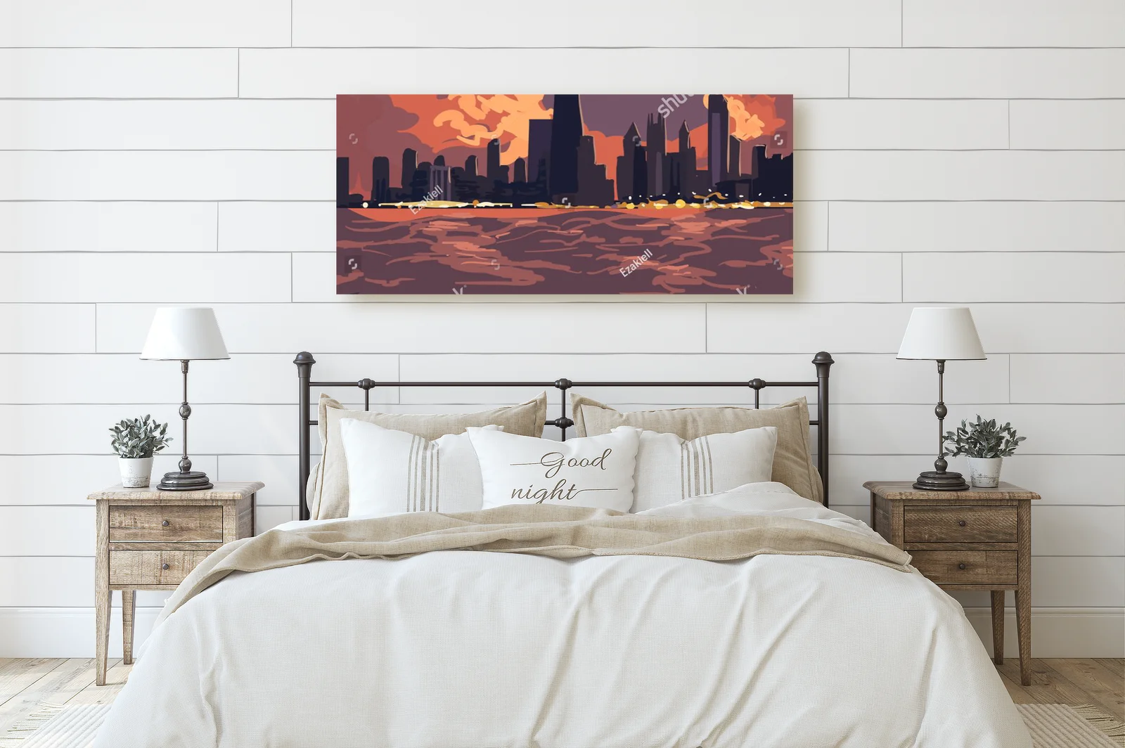 Zachwycający zachód słońca nad chicagowskim skyline'em