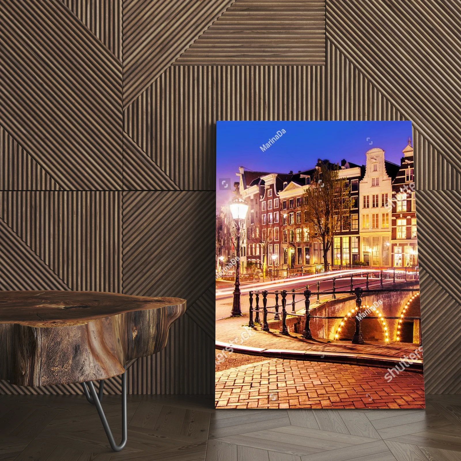 Magiczne amsterdamskie kanały w nocnym blasku