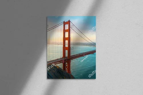 Poranny blask golden gate w malowniczym Marin