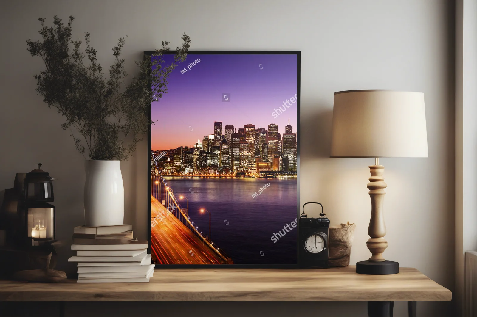 Zachwycający skyline San Francisco o zachodzie słońca
