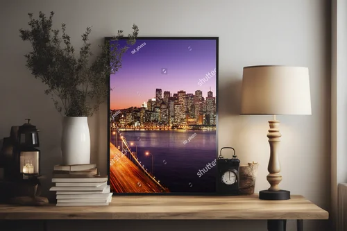 Zachwycający skyline San Francisco o zachodzie słońca