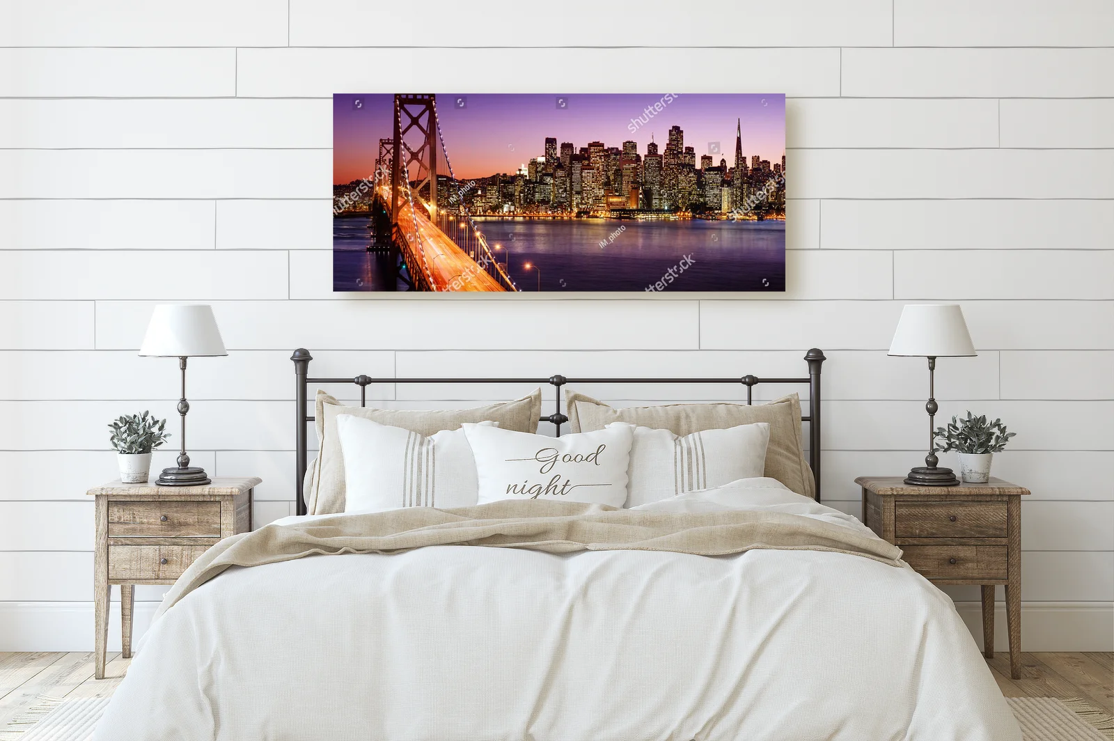 Zachwycający skyline San Francisco o zachodzie słońca