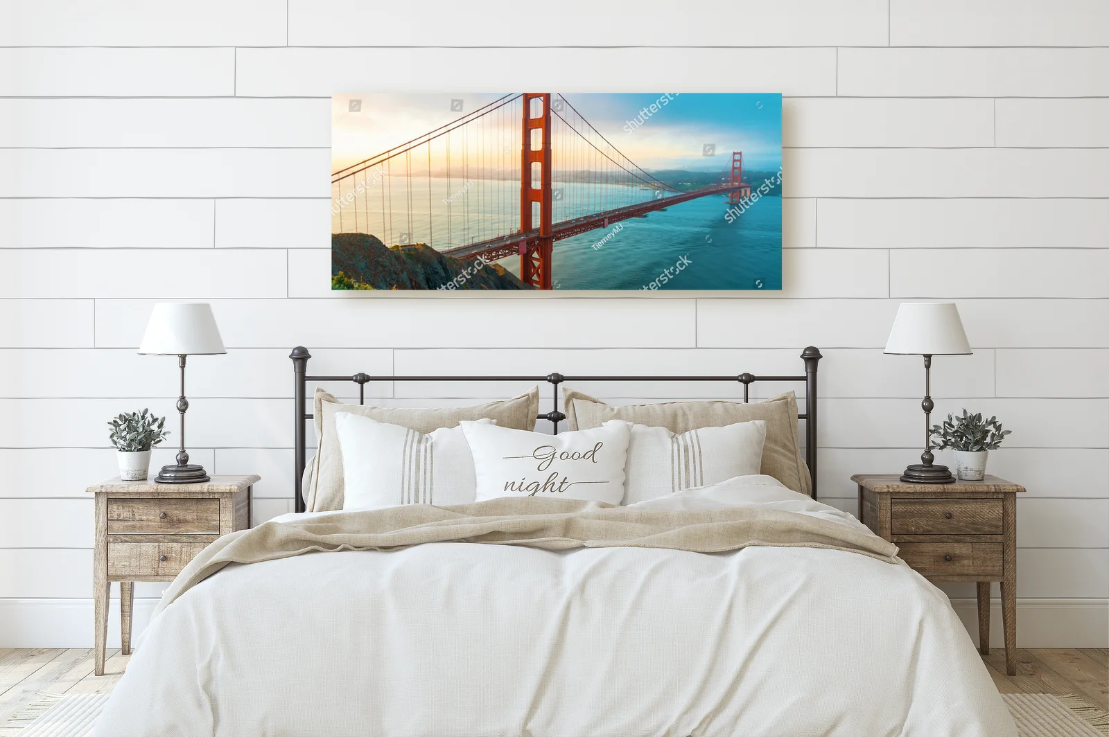 Poranny blask golden gate w malowniczym Marin