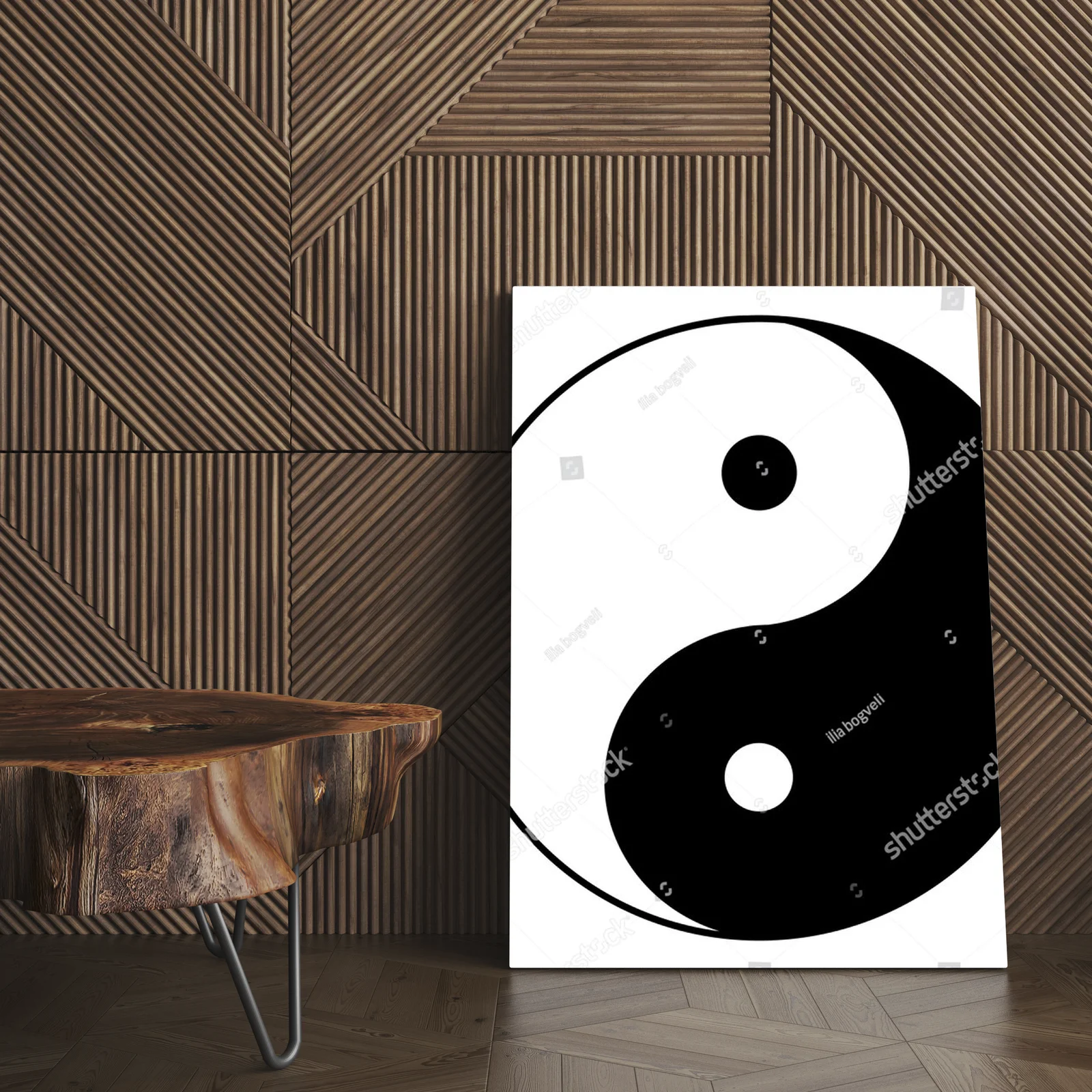 Harmonia yin-yang w delikatnych odcieniach