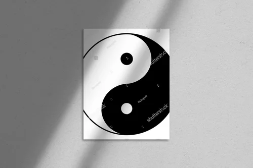 Harmonia yin-yang w delikatnych odcieniach